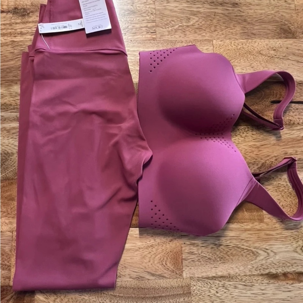 Victoria's Secret Mauve Leggings and Bra Set